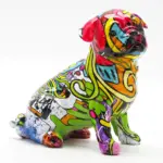 Homeko Pug Nordic Painted Statue