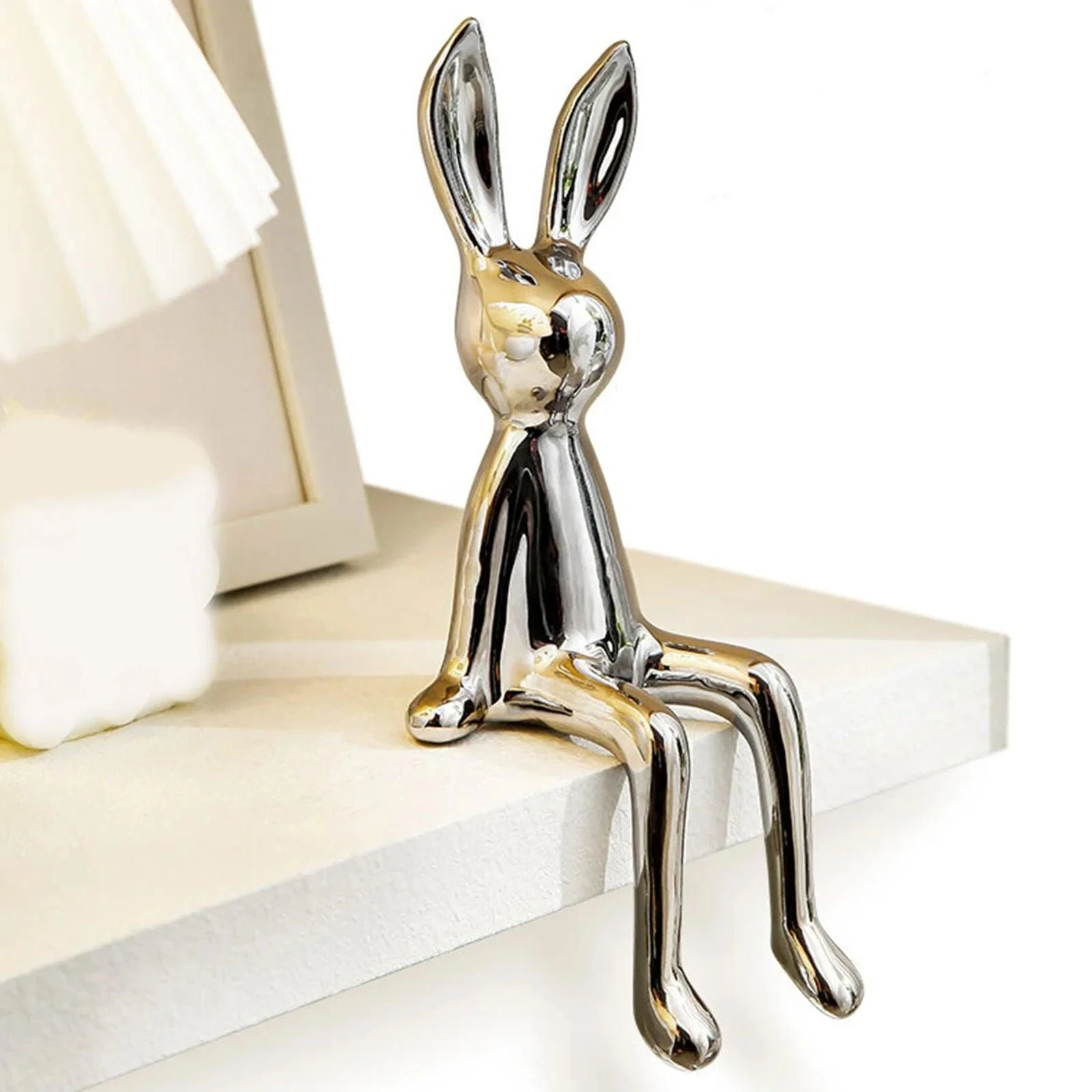 Homeko Rabbit Shelf Decor Statue -