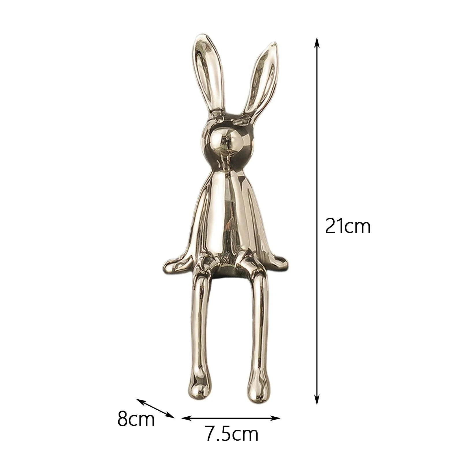 Homeko Rabbit Shelf Decor Statue -