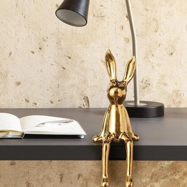 Homeko Rabbit Shelf Decor Statue -