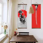 Homeko Red Warrior Samurai Paintings
