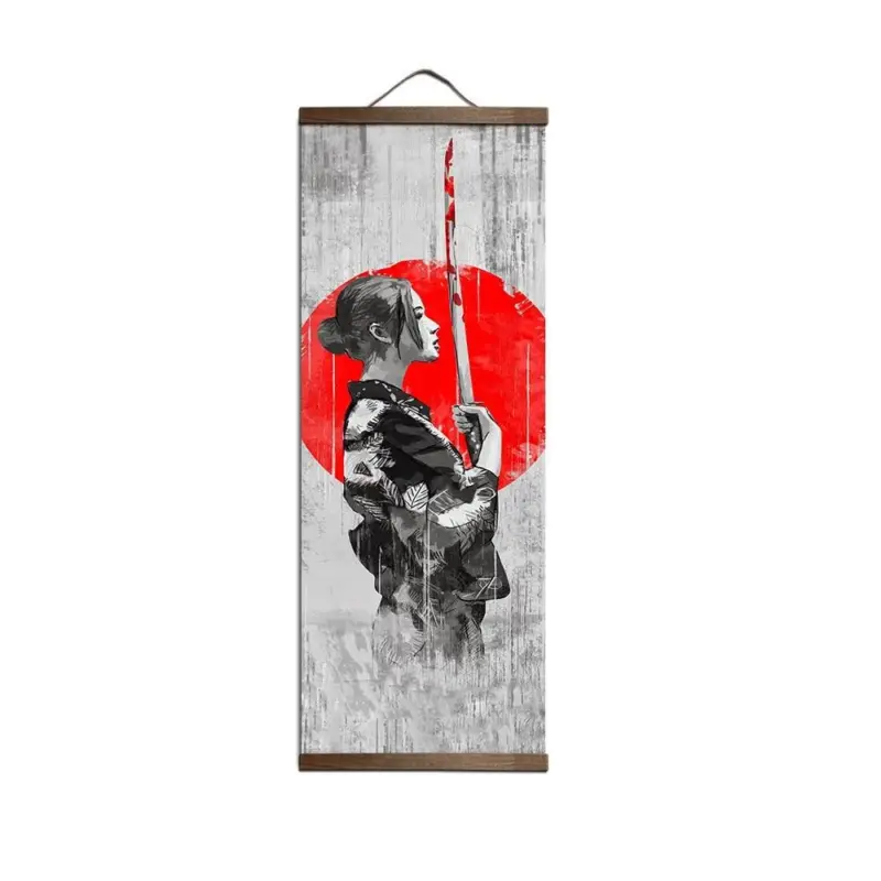Homeko Red Warrior Samurai Paintings