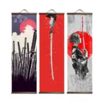 Homeko Red Warrior Samurai Paintings