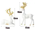 Homeko Reindeer Statue Shelf Decor Set