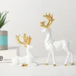 Homeko Reindeer Statue Shelf Decor Set