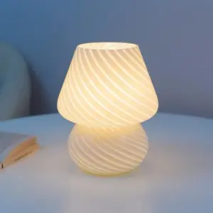 Homeko Retro Glass Mushroom Table Lamp