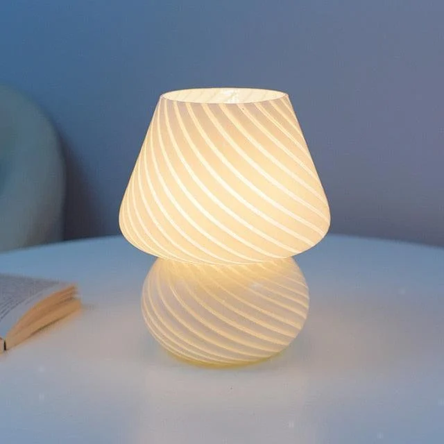 Homeko Retro Glass Mushroom Table Lamp -