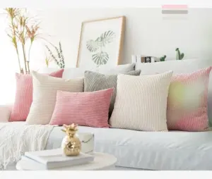 Homeko Ribbed Pillow Cover Set