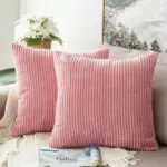 Homeko Ribbed Pillow Cover Set