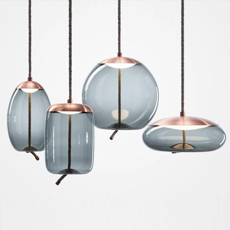 Homeko Rope & Glass Pendant Lights -