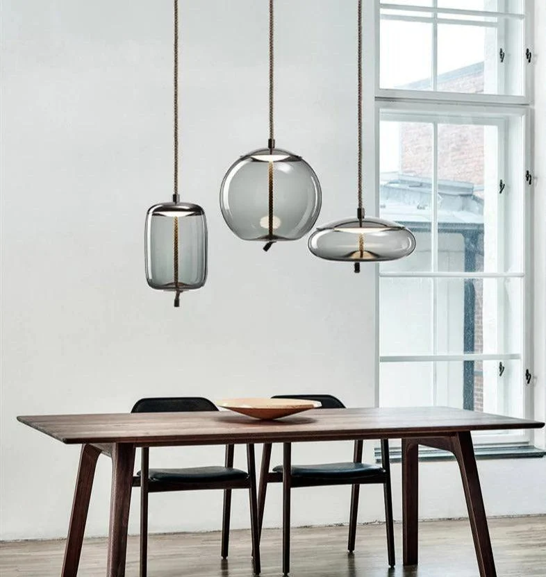 Homeko Rope & Glass Pendant Lights -