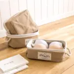 Homeko Rose Linen and Jute Storage Baskets