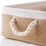 Homeko Rose Linen and Jute Storage Baskets
