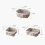 Homeko Rose Linen and Jute Storage Baskets