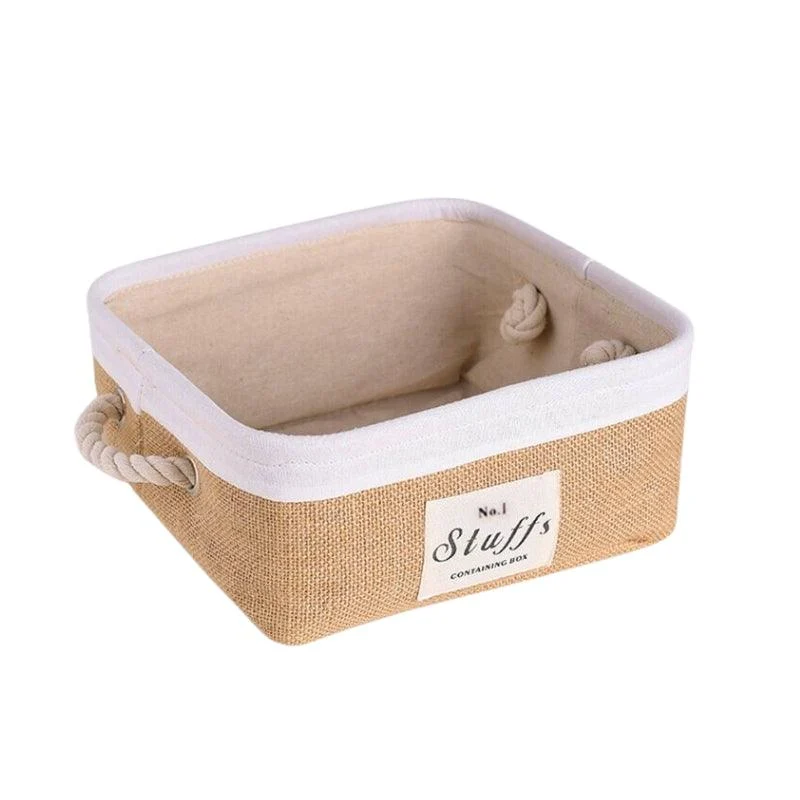 Homeko Rose Linen and Jute Storage Baskets -