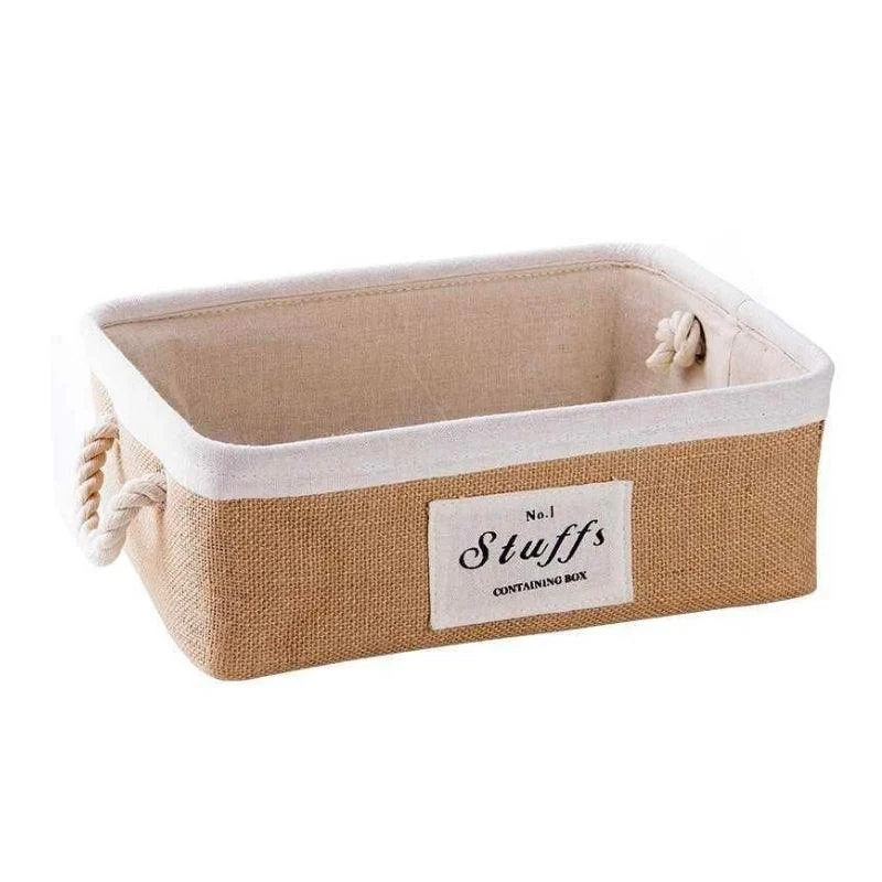 Homeko Rose Linen and Jute Storage Baskets -