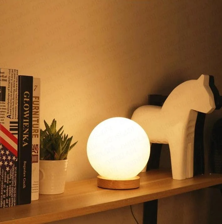 Homeko Round Glass Table Lamp -