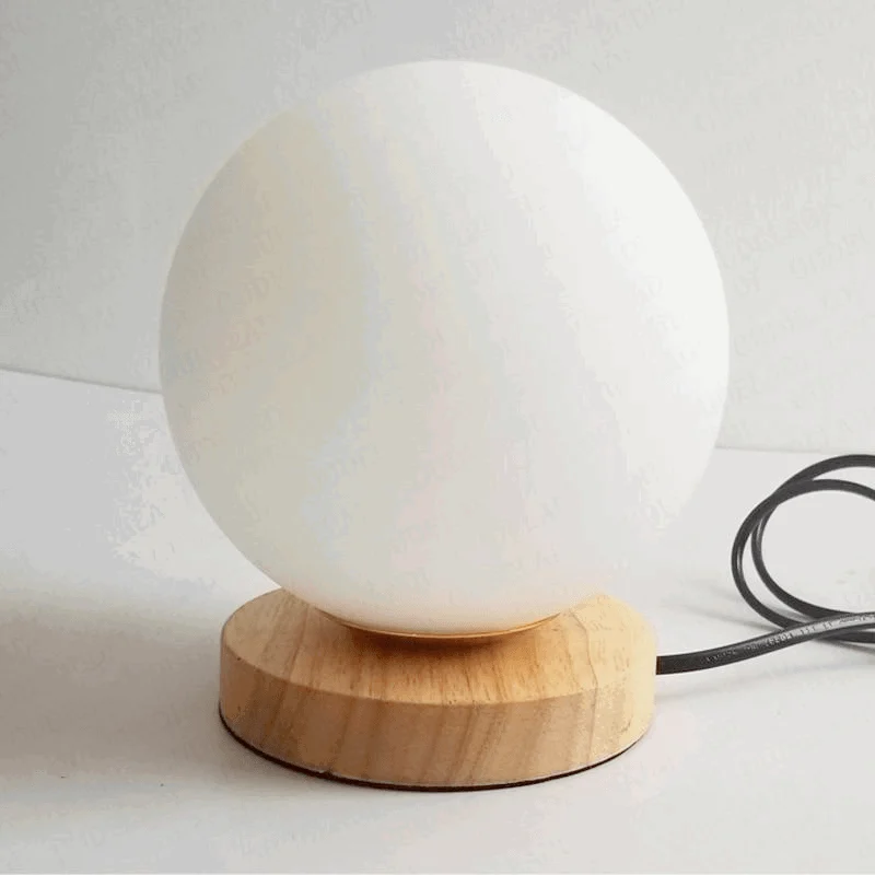 Homeko Round Glass Table Lamp -