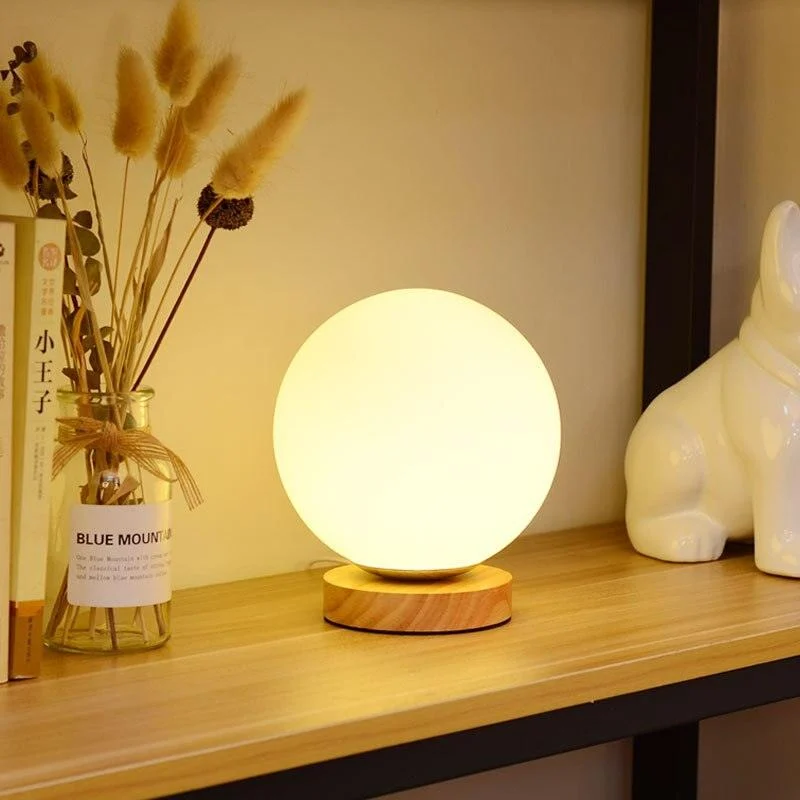 Homeko Round Glass Table Lamp -