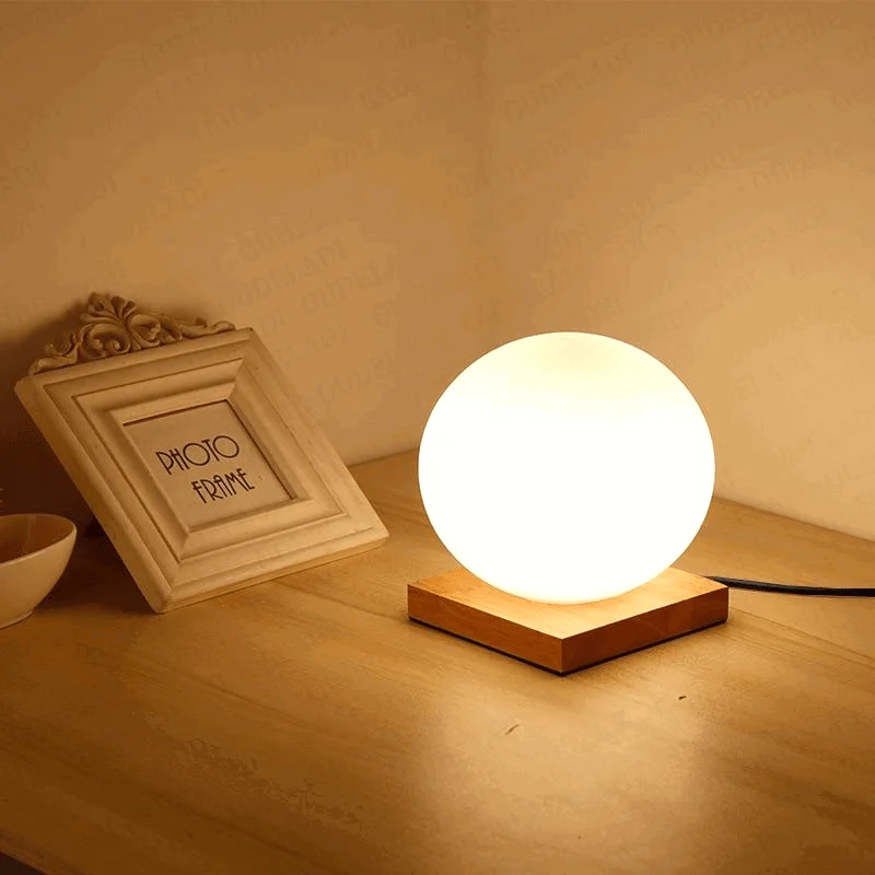 Homeko Round Glass Table Lamp -