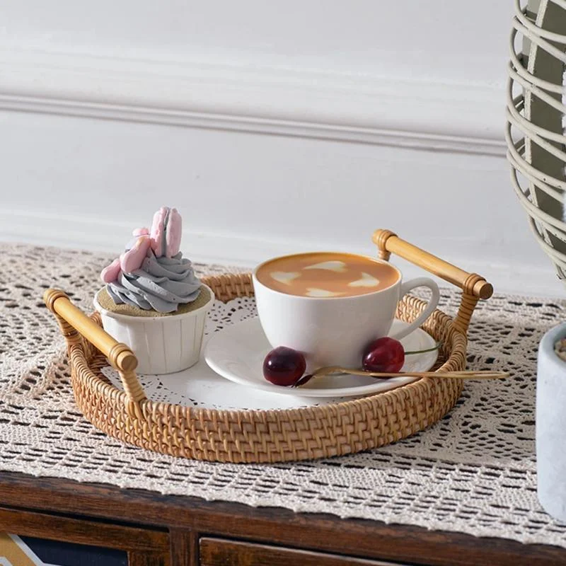 Homeko Round Rattan Storage Trays -