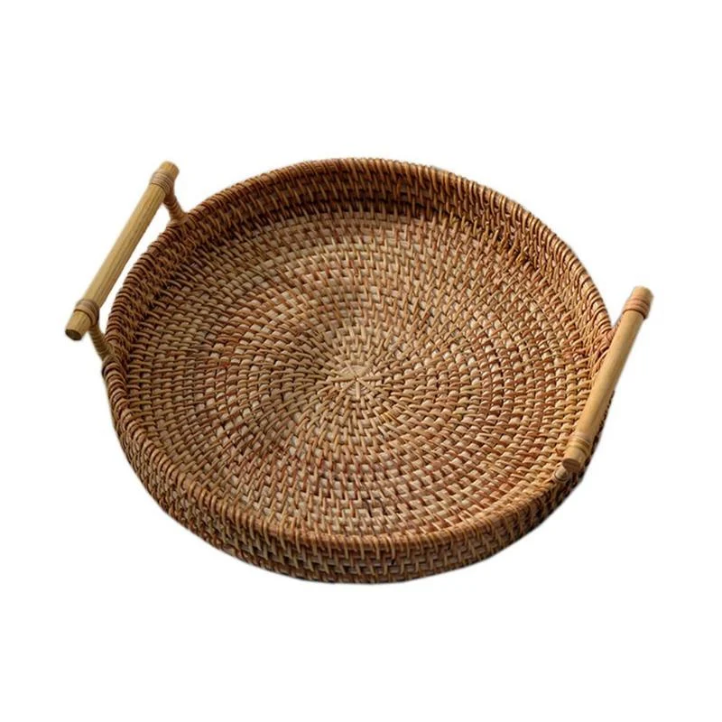 Homeko Round Rattan Storage Trays -