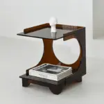 Homeko Rust Brown Acrylic Side Table