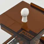 Homeko Rust Brown Acrylic Side Table