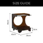 Homeko Rust Brown Acrylic Side Table