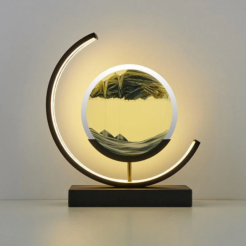 Homeko Sand And Water Moving Art LED Moon Lamp -