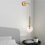 Homeko Scandinavian Brass Lamp Iron Glass Bedside Lights