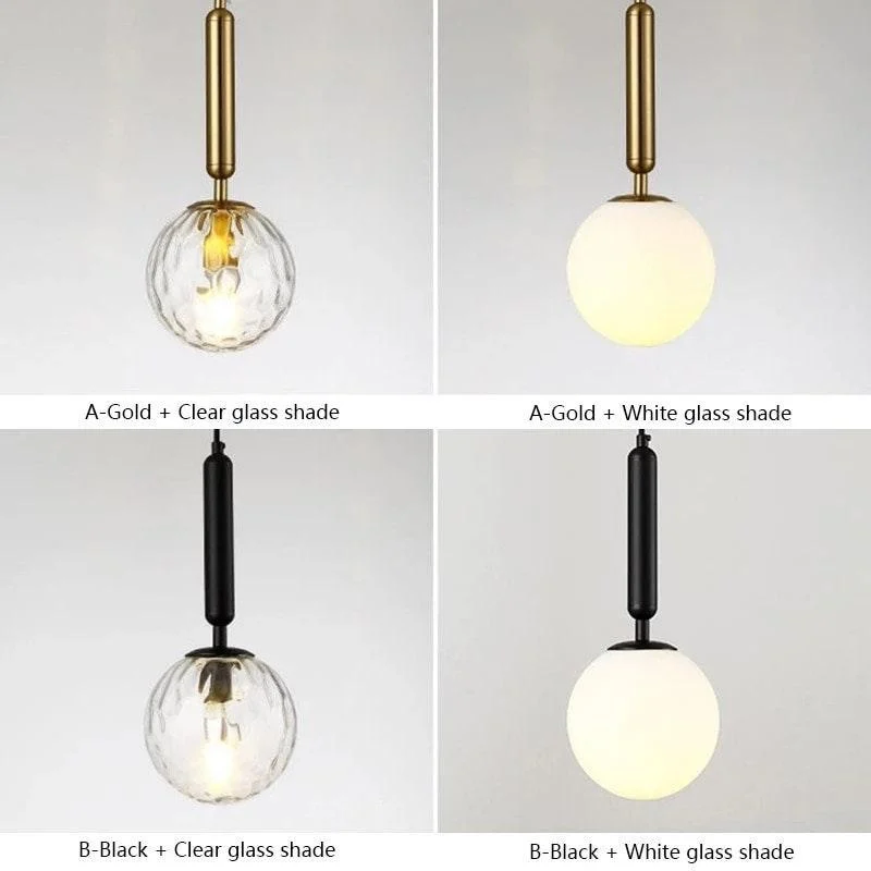 Homeko Scandinavian Brass Lamp Iron & Glass Bedside Lights -