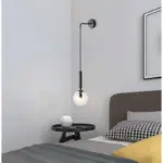 Homeko Scandinavian Brass Lamp Iron Glass Bedside Lights