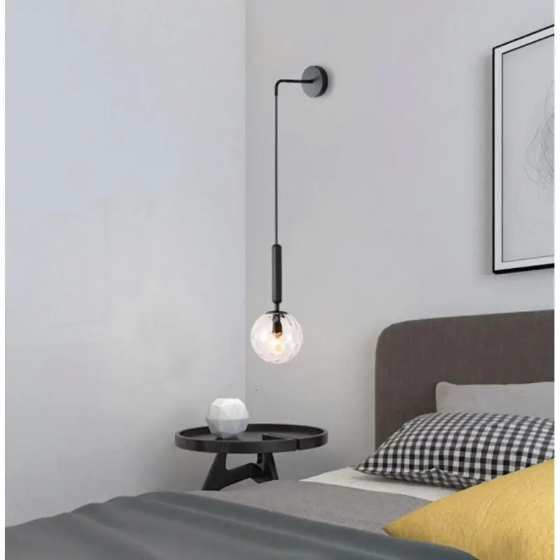 Homeko Scandinavian Brass Lamp Iron Glass Bedside Lights