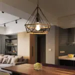 Homeko Shade Metal And Hemp Rope Pendant Light