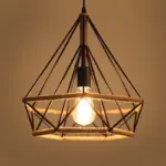Homeko Shade Metal And Hemp Rope Pendant Light