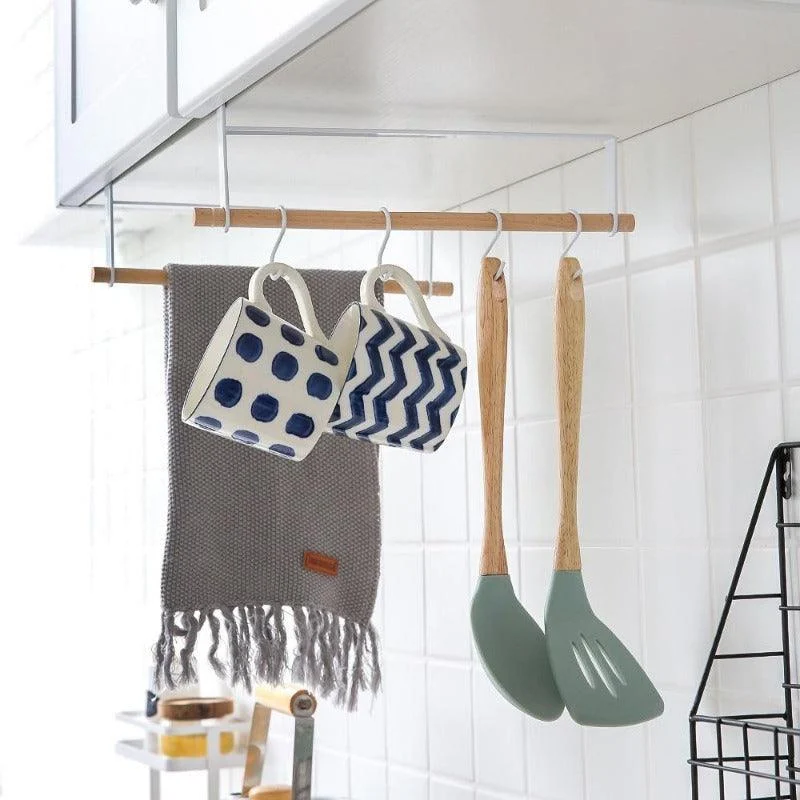 Homeko Shelf and Cupboard Hanging Rack with Hooks -