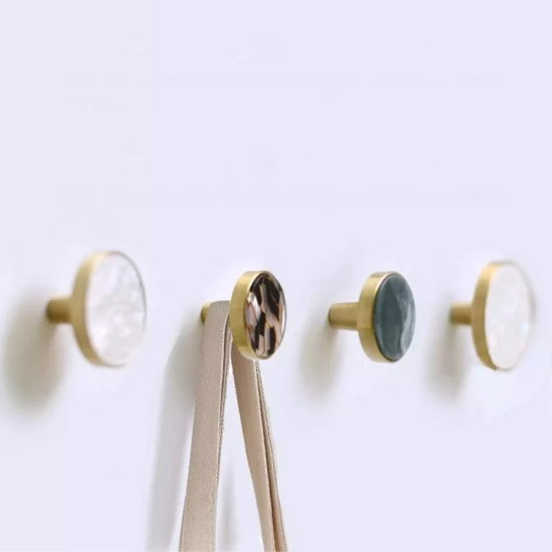 Homeko Shell & Brass Wall Hooks Decorative -