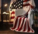Homeko Sherpa Blanket Throws American Flag