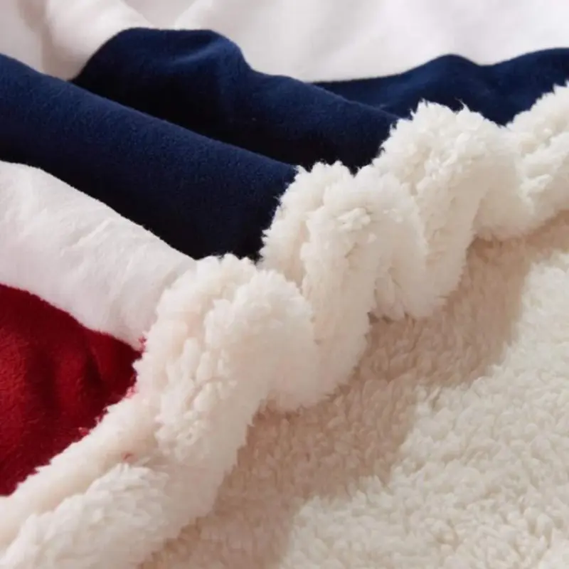 Homeko Sherpa Blanket Throws American Flag