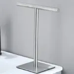Homeko Silver Standing Bathroom Hand Towel Rack