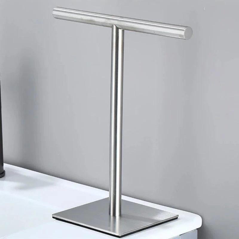 Homeko Silver Standing Bathroom Hand Towel Rack -