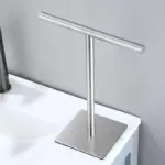 Homeko Silver Standing Bathroom Hand Towel Rack
