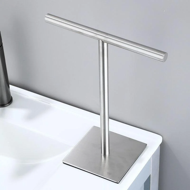 Homeko Silver Standing Bathroom Hand Towel Rack -