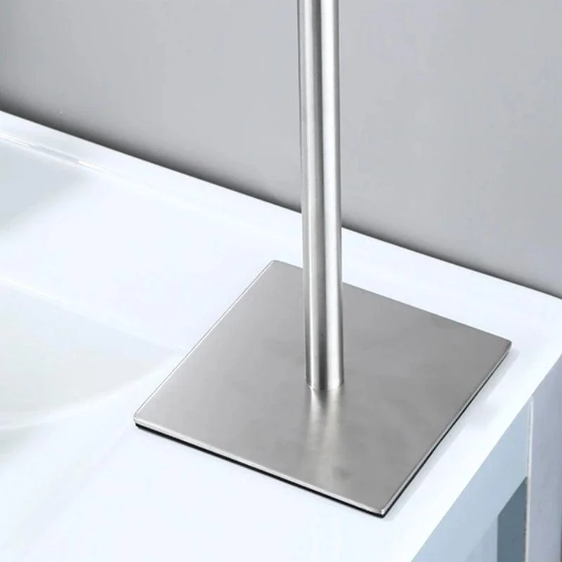 Homeko Silver Standing Bathroom Hand Towel Rack -