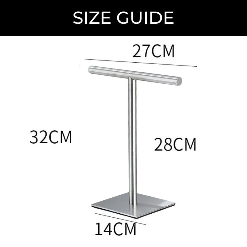 Homeko Silver Standing Bathroom Hand Towel Rack -