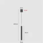 Homeko Simple Long LED Tube Pendant Lamp