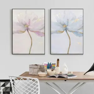Homeko Skandinaviska Flower Canvas Paintings