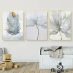 Homeko Skandinaviska Flower Canvas Paintings