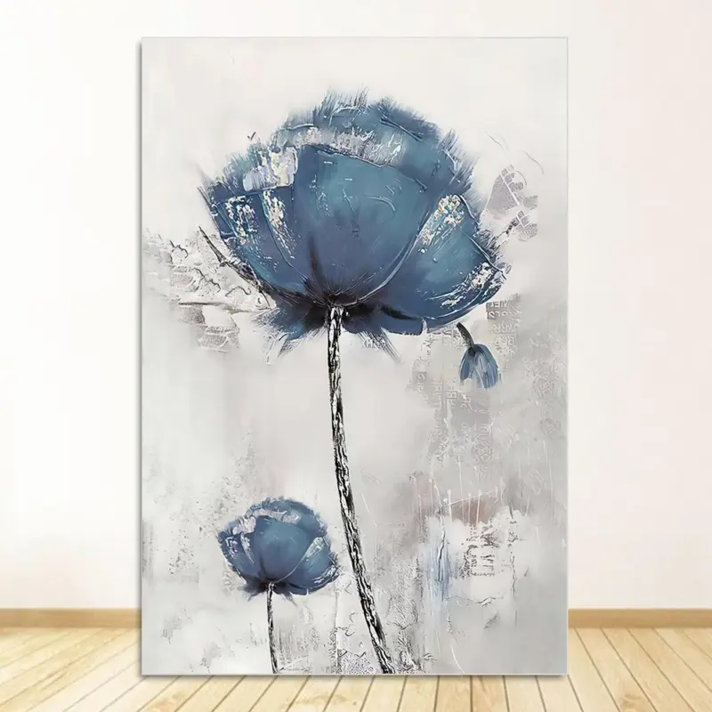 Homeko Skandinaviska Flower Canvas Paintings